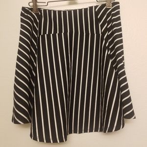Mini Skirt Black & White Stripe